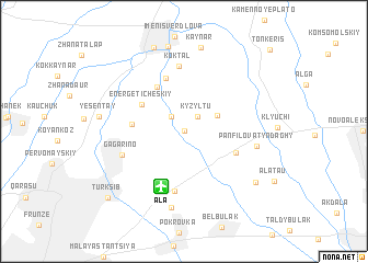 map of Brigada )) (( Nomer Dva Kolkhoza Kyzyltu